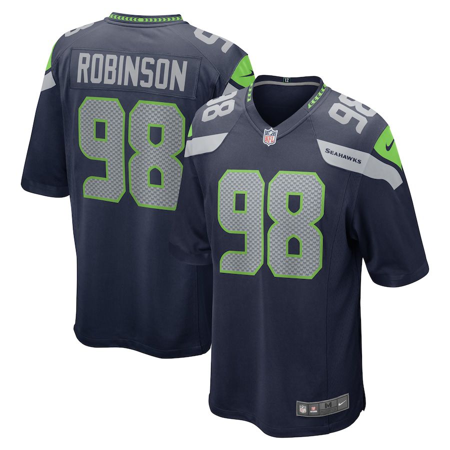 Men Seattle Seahawks #98 Alton Robinson Nike College Navy Game NFL Jersey